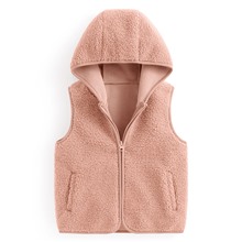 仿羊羔絨連帽背心-童