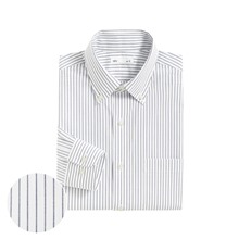 商務彈性條紋長袖襯衫-男
