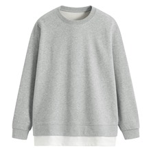 毛圈假兩件寬版上衣-女