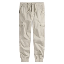 棉質工裝束口褲-男