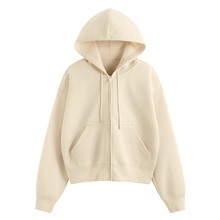 運動空氣層短版連帽外套-女