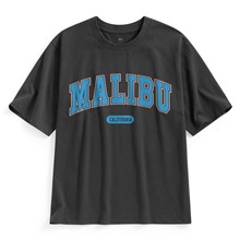 文字寬版印花T恤-01-男