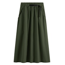 抽皺口袋長裙-女