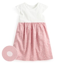 棉質點點印花拼接洋裝-童