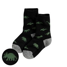 恐龍提花中筒襪-童