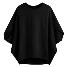 絲光棉五分袖寬版上衣-女