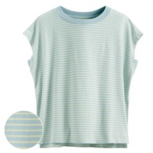 純棉寬版條紋上衣-女