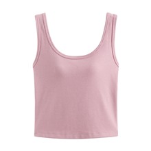 Bra羅紋中短版背心-女