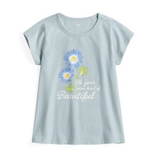 小花長版印花T恤-童