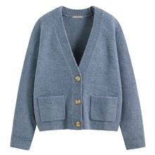 柔軟舒適短版針織外套-女