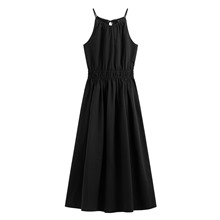 繞頸削肩洋裝-女