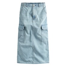 工裝牛仔長裙-女