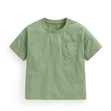 純棉寬版口袋T恤-童