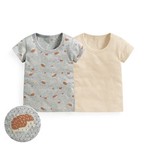 純棉網眼印花T恤(2入)-Baby