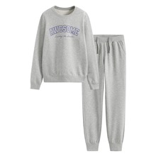 毛圈文字家居套裝-女