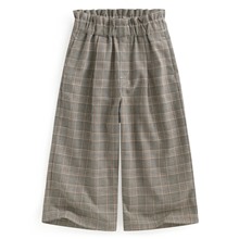 格紋寬褲-童