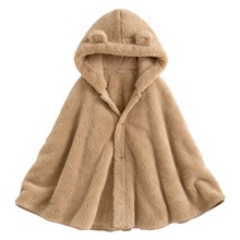 長刷毛造型斗篷-女