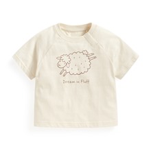 竹節棉寬鬆動物印花T恤-Baby