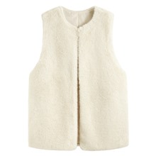 柔軟長刷毛背心-女