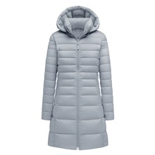 極輕羽絨連帽大衣-女