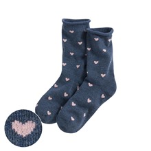 愛心捲邊襪-女