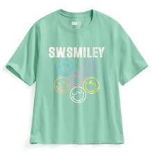 S.W.SMILEY®寬版印花T恤-06-女