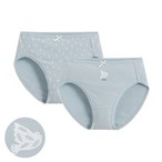棉質印花中腰內褲(2入)-女
