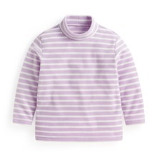 Fleece條紋立領上衣-童