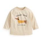 竹節棉寬鬆動物印花T恤-Baby