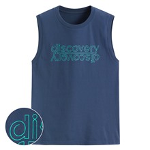 Discovery純棉印花背心-男