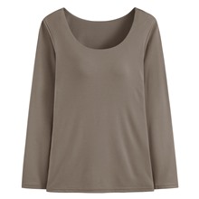 heatup U領Bra八分袖上衣-女