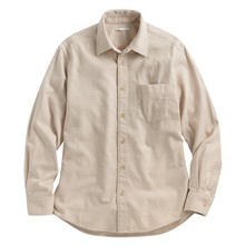 法蘭絨長袖襯衫-男