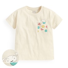 蠟筆小新竹節棉口袋印花T恤-童