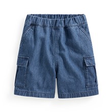 牛仔工裝五分褲-童