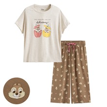 迪士尼系列莫代爾七分褲家居套裝-女