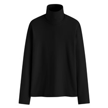 彈性柔滑棉高領T恤-女