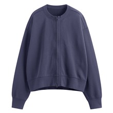 毛圈寬鬆短版開襟外套-女