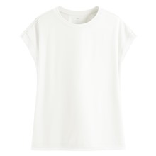 柔滑棉網紗連袖上衣-女