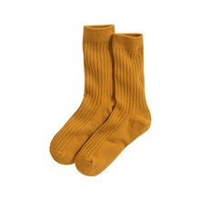 寬羅紋中筒襪-女