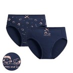 史努比系列棉質中腰內褲(2入)-女