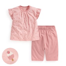 純棉雪糕印花荷葉袖家居套裝-Baby