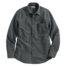 棉麻長袖襯衫-男