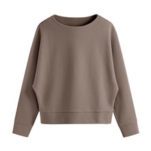 羅馬布連袖寬版上衣-女