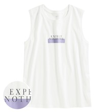 純棉文字印花背心-女