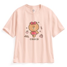 LINE FRIENDS寬版印花T恤-03-女