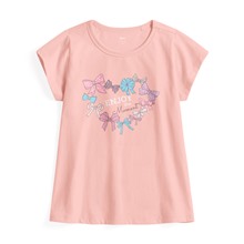 蝴蝶結長版印花T恤-童