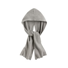 粗針織連帽披肩-女