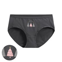 棉質印花中腰內褲-01-女