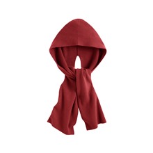 粗針織連帽披肩-女