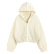 粗針寬版針織連帽外套-女